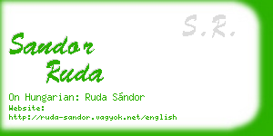 sandor ruda business card